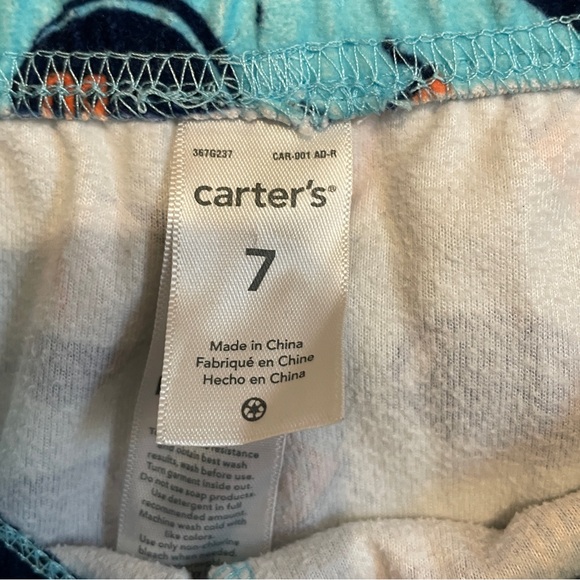 Carter's | Blue "All-Star Snoozer" Sports-Themed Microfleece Pajama Bottoms 7 - Picture 3 of 4